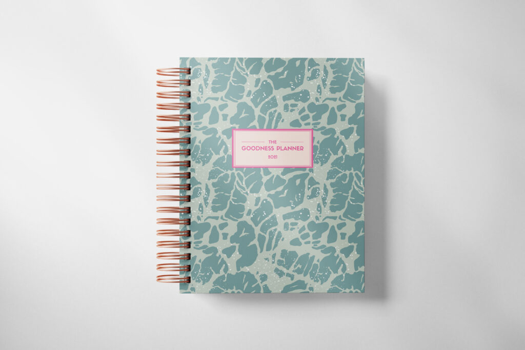 2021 Goodness Planner a daily agenda for Christian women in the color ocean spray